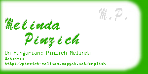 melinda pinzich business card